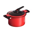 thumbnail image 1 of Olla de baja presión para cocinar, cubierta de vidrio estable con tapa, olla para cocinar , olla para estofado a presión para té, Pasta y rojo, 1 of 7