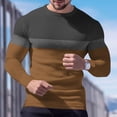 thumbnail image 4 of Mens Waffle Long Sleeve Shirt Crew Neck Thermal Underwear Casual Pullover Knit Fitness Loungewear Top, 4 of 5
