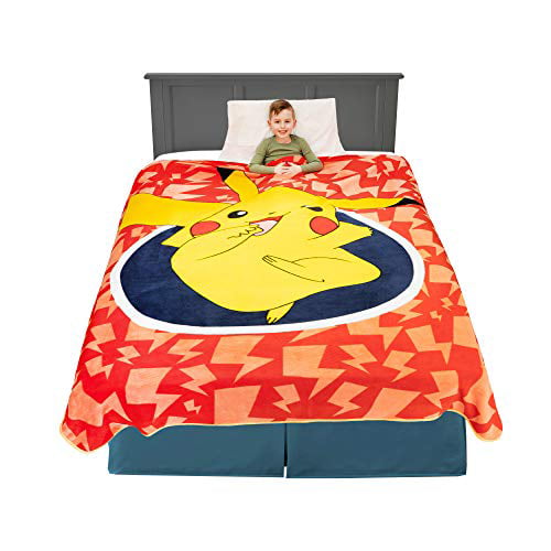 Franco Pokemon Team Pikachu 62 x 90 Bed Blanket 