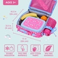 thumbnail image 3 of Bentgo Kids Lunch Bag - Double-Insulated, Reusable Lunch Bag for Kids 3+ with Adjustable Strap; Holds Lunch Box/Water Bottle/Snacks; Easy-Clean, Water-Resistant & Pockets (Rainbows & Butterflies), 3 of 7