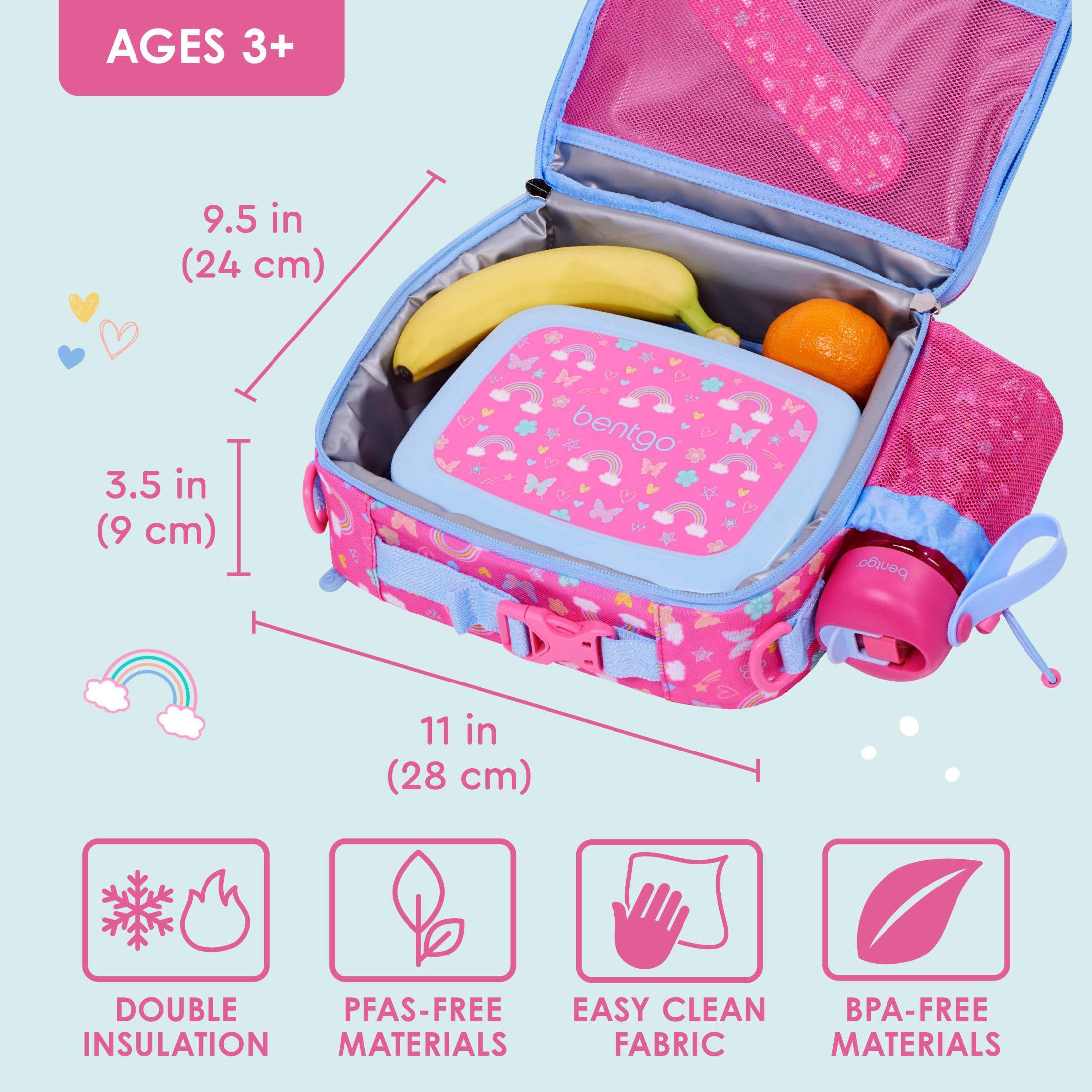 Bentgo Kids Lunch Bag - Rainbows & Butterflies photo 3