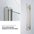 thumbnail image 5 of Pasadena 41"W x 72"H Frameless Pivot Alcove Shower Door in Satin Nickel, 5 of 13