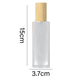 thumbnail image 2 of 2 botellas de bomba de loción de vidrio esmerilado con cubierta de veta de madera, envases de cosméticos vacíos rellenables, botellas dispensadoras de bomba de maquillaje de viaje para humectantes de, 2 of 5