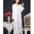 thumbnail image 2 of Crescentt Luxury Modal Pajamas Breathable and Comfortable Women’s Ultra-Soft Pajama Set Classic Modal Long Sleeve Pajama Set - Ivory, Medium, 2 of 5