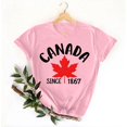 thumbnail image 3 of Pisexur Nouveau T-shirt à Manches Courtes Col Rond Imprimé Décontracté pour Femmes, Hauts d'Été pour Femmes Rose, P, 3 of 4