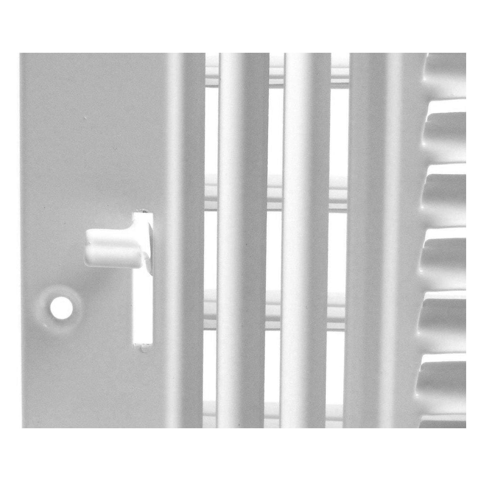 16'' X 6'' 3-Way AIR Supply Grille - Vent Cover & Diffuser - Flat Stamped Face - White [Outer Dimensions: 17.75''w X 7.75''h]