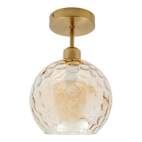 DENEST E26 Lamp Round Shape Ceiling Light Fixture, Modern Ceiling Mounted Indoor Lamp