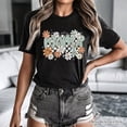 thumbnail image 5 of Floral Mama Checkered T-Shirt, White, Natural and Black Retro Tee for Stylish Mothers, 5 of 11