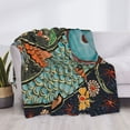 thumbnail image 3 of Uemuo Rich Fish Printed Throw Blanket for Couch, Fluffy Fuzzy Blankets for Bed, Sofa, Cozy Flannel Faux Fur Blanket-80"x60", 3 of 6