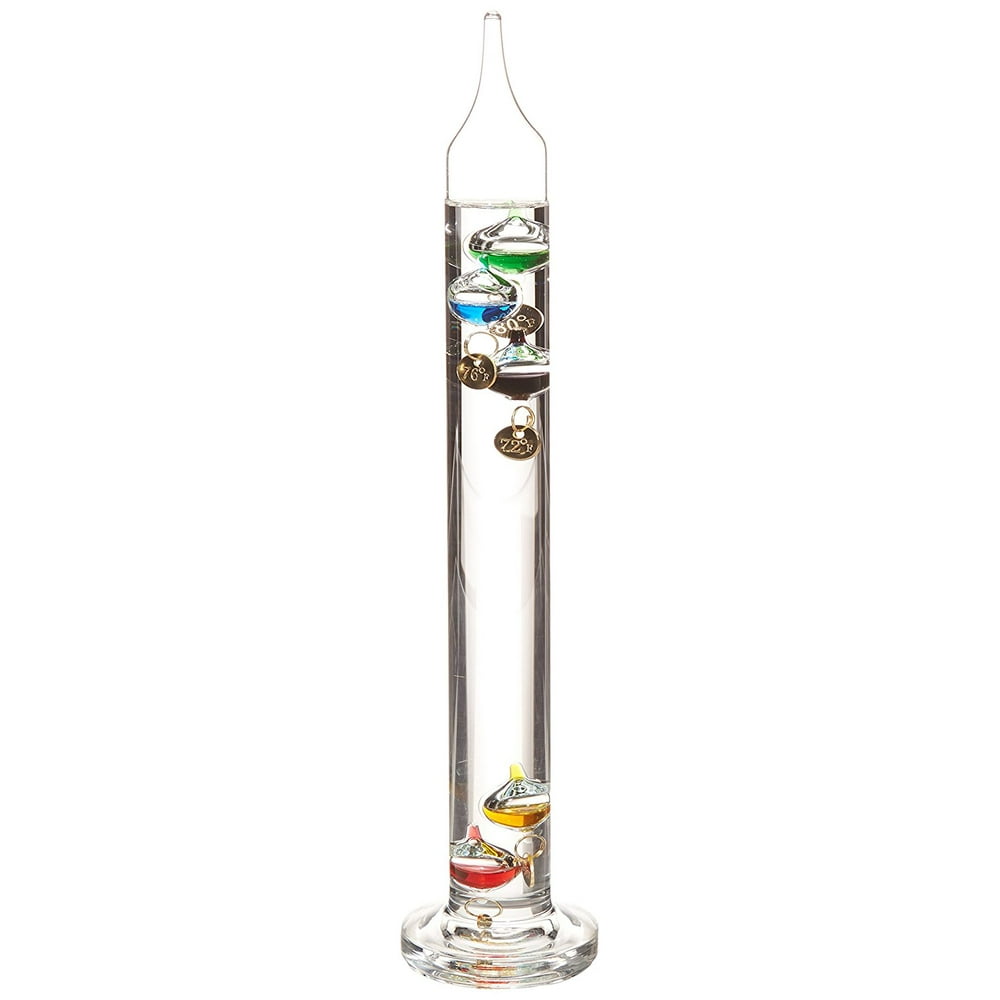 G.W. Schleidt SH213 Galileo Thermometer 12Inch Multicolored, Invented