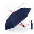 thumbnail image 2 of Paraguas plegable Yinane para lluvia con mango cómodo portátil protección solar a prueba de viento Azul, 2 of 8