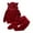 Wine Red, variant on Esaierr 2PCS Toddler Kids Pullover Hooded Sweatshirt Outfit for Boys Girls Warm Tracksuit Set Solid Color Jogging Sets Fall Winter 9M-8Y