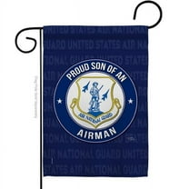 Breeze Decor G158588-BO Air Force Proud Son Airman Garden Flag Armed Forces National Guard 13 x 18.5 in. Double-Sided Decorative Vertical Flags for House Decoration Banner Yard Gift