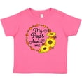 thumbnail image 3 of Inktastic My Pops Loves Me with Sunflower Wreath Boys or Girls Baby T-Shirt, 3 of 5