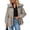 Khaki, variant on Rain Jacket for Women Outdoor Lightweight Waterproof Drawstring Waist Zip Up Hooded Jackets with Pockets Windbreaker