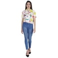 thumbnail image 3 of Moomaya Printed Short Top For Women Summer Casual Zip Collar Tee T-Shirts, 3 of 9