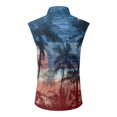 thumbnail image 5 of Domuza Men's Independence Day Shirts American Flag Print Casual Sleeveless Collared Button-Up T Shirts Summer Trendy Comfortable Hawaiian Tops Dark Blue M, 5 of 5