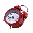 thumbnail image 3 of Bedside Alarm Clock, Twin Bell Alarm Clock Metal Soft Backlight  for Dormitory White,Black,Red, 3 of 8