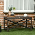thumbnail image 2 of Outsunny End Table w/ Plastic Board Under the Table Top Side Table, Brown, 2 of 10