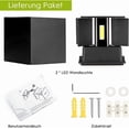thumbnail image 4 of Lámpara de pared LED para exteriores con forma de cubo que ilumina la luz, 4 of 4