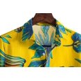 thumbnail image 4 of Camisas Hombre Vestir Ropa Blouse Short T camisa camisa impresa camisa de algodón Mens hawaiano Casual Men's blusa (Yellow, XL), 4 of 6