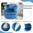 thumbnail image 7 of Single Sofa Chair Mid-Century Modern Accent Chair 360°Rotating Sofa Chair for Living Room Bedroom Navy Blue 00002, 7 of 7