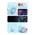 thumbnail image 4 of FEISHENTTGaming Headset with Microphone, Deer Ears Headphones for PC Laptop PS4 PS5 Xbox Switch, Rainbow RGB Lighting & Virtual Surround Sound, 3.5mm Over Ear Headphones, Ergonomic, 4 of 9
