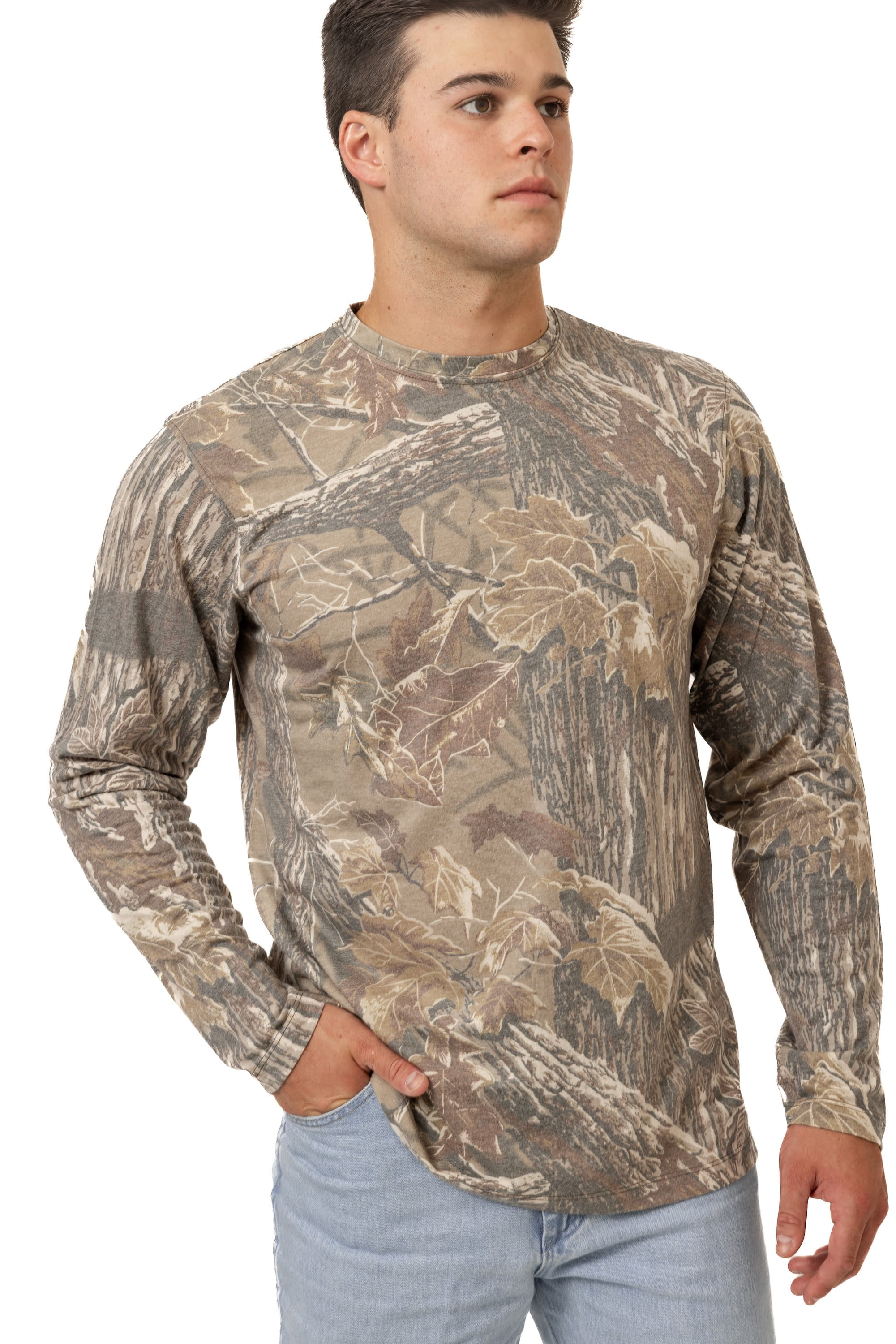 Realtree Men's Camo Long Sleeve Tri-Blend Shirt | Ultra-Soft Hunting Tee for Outdoors | Limited Edition
