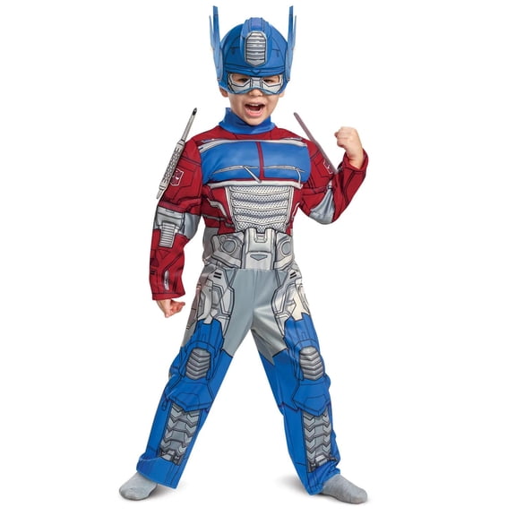 Disguise Toddler Boys' Transformers Optimus Prime Muscle Jumpsuit Costume - Size 2T