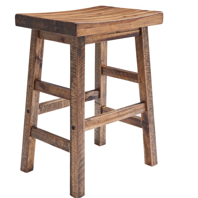 Alaterre Furniture Durango 26"H Industrial Wood Counter-Height Stool