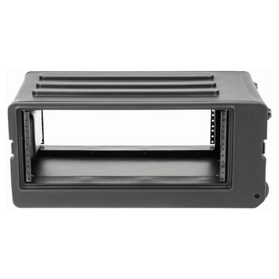 SKB 4U rSeries Shallow Rolling Rack with Integrated Back Wheels and Pull Handle