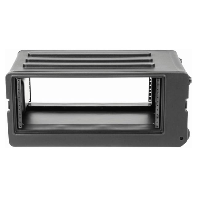 SKB 4U rSeries Shallow Rolling Rack with Integrated Back Wheels and Pull Handle