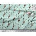 thumbnail image 3 of Soimoi Green Cotton Poplin Fabric Wreath Floral Print Sewing Fabric Yard 42 Inch Wide, 3 of 3