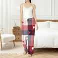 thumbnail image 5 of Pajama Pants Women, Red heart plaid A Sweatpants Soft Sleep Lounge Pants, Casual PJ Bottoms Pants with Pockets, 5 of 5