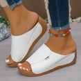 thumbnail image 2 of Dakaela Womens Summer Beach Sandals Open Toe Wedge Slides Ladies Comfortable Dressy Platform Slippers, 2 of 7