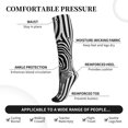 thumbnail image 3 of Bixox Optical Zebra Illusion Print Compression Socks,Compression Socks Women & Men Circulation for Medical,Running,Athletic, 3 of 7