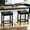 Black, variant on GlasFlength Counter Height Bar Stools Set of 2, Modern Nail-Head Design Leather Barstools for Kitchen Island, Kitchenstools w/ Thick Saddle Seats, Easy Assembly, Black