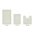 thumbnail image 2 of Better Trends 3 Piece Premium Bathroom Rug Set 100% Cotton Soft Tufted Bath Mat Water absorbent Reversible U shape Toilet Bath Rug for Bathroom, Shower and Bathtub Use, Ivory - Edge Collection, 2 of 5