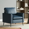 thumbnail image 5 of Coewske 2PCS Modern Faux Leather Accent Chair Comfy Single Sofa Chair for Living Room Bedroom Office Blue, 5 of 8