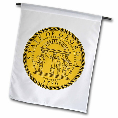 3dRose State Seal of Georgia (PD-US) - Garden Flag  12 by 18-inch