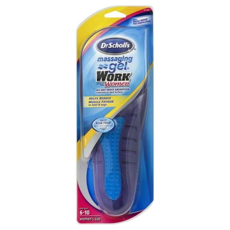 Bayer Dr Scholl's Massaging Gel Work Insoles for Women's Size 6-10, One Pair