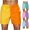 Orange, variant on Men's Color Changing Swim Shorts Beach Board Shorts Water Activated Light Purple M