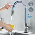 thumbnail image 2 of Cesinkin Stainless Steel Silver Curved Kitchen Faucet, 2 of 7