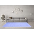 thumbnail image 3 of Ahgly Company Machine Washable Indoor Square Abstract Blue Modern Area Rugs, 4' Square, 3 of 4