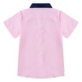 thumbnail image 4 of Alvivi Boys Short Sleeve Button-Down Oxford Shirt Turndown Summer Tops Uniform Pink 13-14, 4 of 7