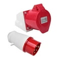 thumbnail image 1 of 32A 5 Broches 415V Fiche d'Entrée Murale de SURFACE Mâle + Rouge Femelle 3 PHASE Industrielle, 1 of 11