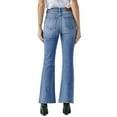 thumbnail image 2 of HIDDEN Women's Happi High Rise Distressed Light Wash Denim Flare Jeans-Blue / 28, 2 of 7