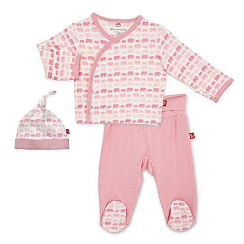 Magnetic Me Layette Baby Outfit Easy Close 3 Piece Soft Modal Set