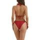 thumbnail image 3 of Conjuntos de bikini de triángulo para mujer de 2 piezas con lazo en la espalda, parte inferior de triángulo, trajes de baño, color rojo grande, 3 of 5