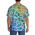 thumbnail image 7 of Goofa Rainbow Glitter Printed Men's Casual Short-sleeved Shirt,Lightweight Breathable Button-down,Summer Casual men's top,Versatile Fashion shirt-XX-Large, 7 of 7